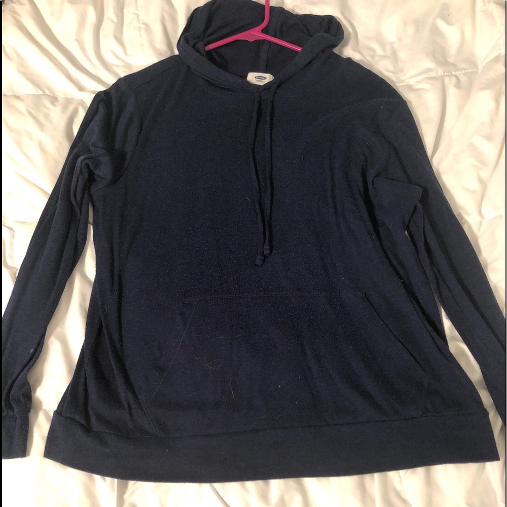 navy blue hoodie